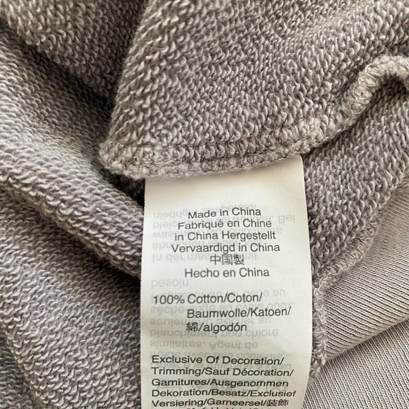 Madewell x Karen Walker Women's Gray Garment Dyed Pullover Sweatshirt - Small - Picture 6 of 6